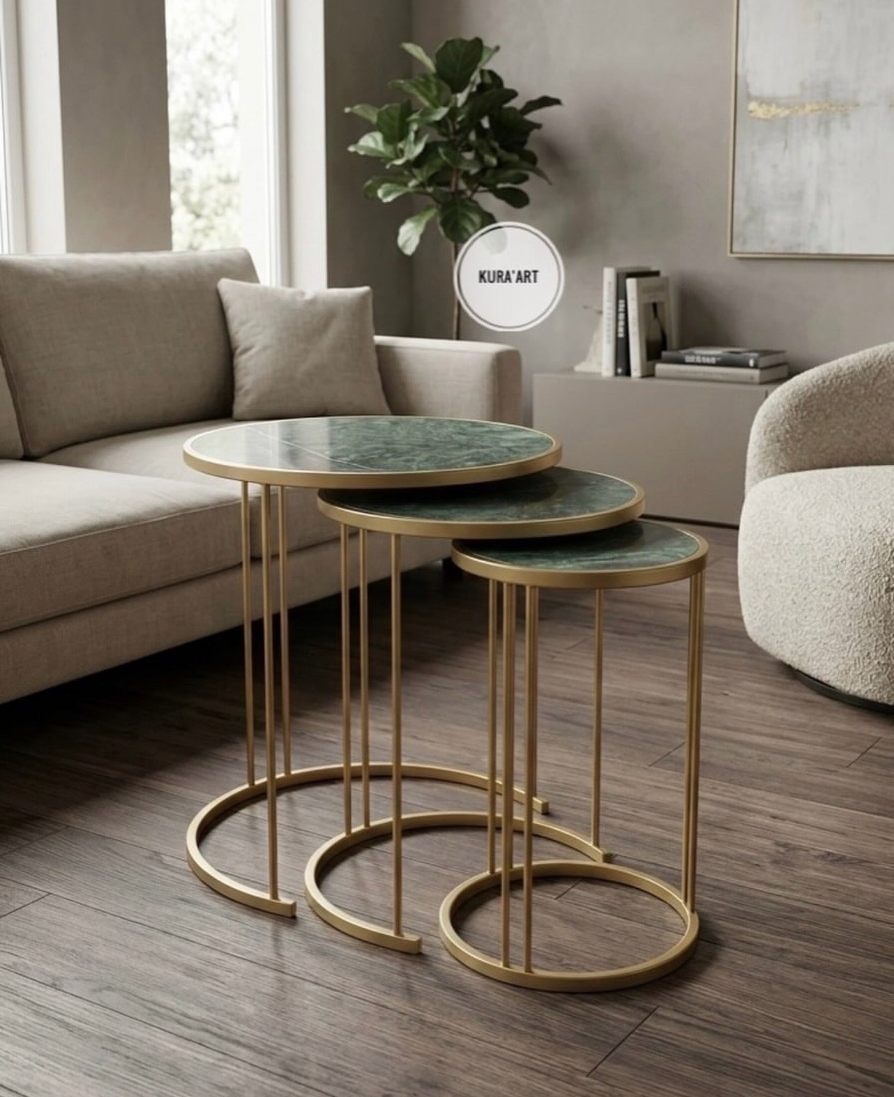 3’lü Seramik Charm Sehpa
