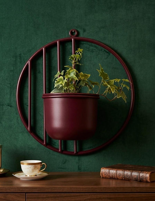 Mercür Duvar Saksı (Bordo)